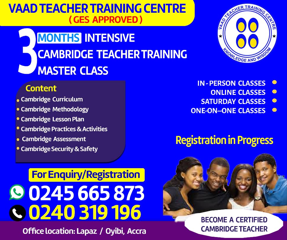 3 MONTHS INTENSIVE CAMBRIDGE TEACHER TRAINING MASTER CLASS